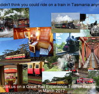 Great Rail Experiences  Tasmania Tour 2017 - Accommodation Broome