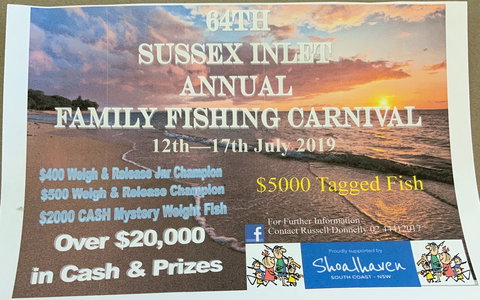 The Sussex Inlet Annual Family Fishing Carnival - Accommodation Broome 0