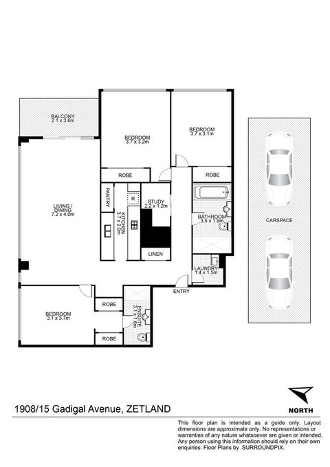 Gadigal Groove - Modern And Bright 3BR Executive Apartment In Zetland With Views - Accommodation Broome 11